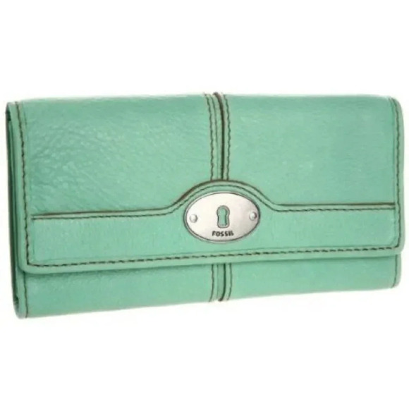 Fossil Maddox Mint Wallet - Picture 1 of 6